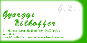 gyorgyi milhoffer business card